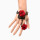 S-0087 New Gothic Black Hollow Out Lace Flower Chain Red Flower Pendant Necklace Bracelet Set