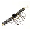 S-0086 New Gothic Black Hollow Out Lace Big Flower Chain Tassels Drop Pendant Necklace Bracelet Set