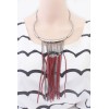 N-3120 New Arrival Fashion Bohemia Style Gun Black Metal Chain tassels leather choker Necklace