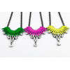 N-3119 New Arrival Fashion Gun Black Metal fluorescence resin gem clear Crystal Pendant Necklace
