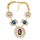 N-3125 New Arrival European Fashion Charming Gold Plated Metal Colorful  Crystal Flower Pendant Necklace