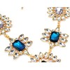 N-3125 New Arrival European Fashion Charming Gold Plated Metal Colorful  Crystal Flower Pendant Necklace