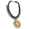 N-3126 New Arrival European Fashion Style Gold Plated Metal Crystal Flower Ribbon Chain Pendant Necklace