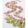 N-3502 New Arrival European Charming Lovely Crystal Flower Pendant Necklace