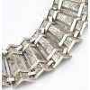 N-3504 New Arrival European Vintage Silver Metal Bib Choker Necklace