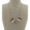 N-4282 New Arrival European Fashion Gold Plated Metal Enamel  Cone Pendant Necklace