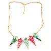 N-4282 New Arrival European Fashion Gold Plated Metal Enamel  Cone Pendant Necklace
