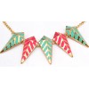 N-4282 New Arrival European Fashion Gold Plated Metal Enamel  Cone Pendant Necklace