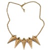 N-4282 New Arrival European Fashion Gold Plated Metal Enamel  Cone Pendant Necklace
