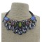 N-2384 New Arrival European Colorful Beads Stone Drop Crystal Collar Pendant  Necklace