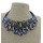 N-2384 New Arrival European Colorful Beads Stone Drop Crystal Collar Pendant  Necklace