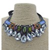 N-2384 New Arrival European Colorful Beads Stone Drop Crystal Collar Pendant  Necklace