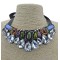 N-2384 New Arrival European Colorful Beads Stone Drop Crystal Collar Pendant  Necklace