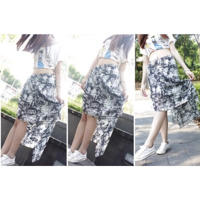 C-0063 Fashion Lovely ink and wash painting Chiffon Scarves Shawl