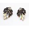 E-1694 New Arrival Koea Style Charming Gold Plated Metal Crystal Flower Ear Stud Earrings