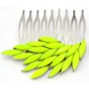 F-0128Fashion Charming Fluorescence Color Resin Crystal Feather Wing Hair  Combs