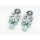 E-1695 New Arrival Koea Style Gun Black Metal Resin Gem Crystal Flower Drop  Ear Stud Earrings