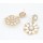 E-0694 New Arrival Koea Style Gold Plated Metal Resin Gem Rhinestone Flower Dangle Ear Stud Earrings