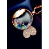 N-4039 New Arrival European Fashion Charming Colorful Crystal Lovely Fish Pendant  Necklace