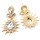 E-2321New Arrival European Gold Plated Alloy Charming Clear Crystal Rivet Drop Dangle Ear Stud Earrings