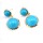 E-3002 New Arrival European Gold Plated Alloy Lovely Round Resin Gem Dangle Ear Stud Earrings