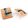 E-2044 New Arrival European Style Gold Plated Alloy Enamel Rhinestone Square Ear Stud Earrings