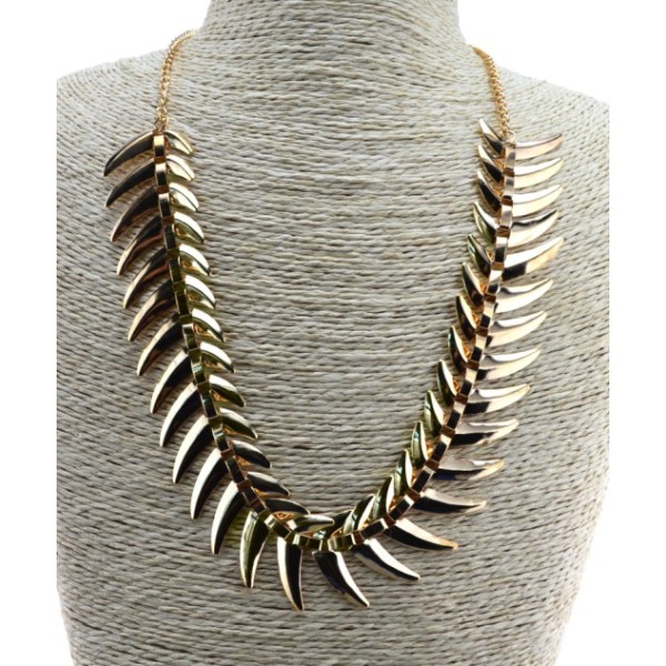 N-3512 Fashion charming gold chain leaves shape pendant necklace for women