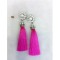 E-3004New Arrival Korea Style Pearl Sunflower Rhinestone Thread Rassel Dangle Ear Stud Earrings