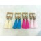 E-3004New Arrival Korea Style Pearl Sunflower Rhinestone Thread Rassel Dangle Ear Stud Earrings