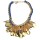 N-3527 New Arrival European Style Link Chain Drop Resin Gem Crystal Rivet Pendant Necklace