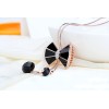 N-2612 New Arrival  Korea Style Thin Chain Rhinestone enamel botknow acrylic Pendant Necklace