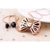 N-2612 New Arrival  Korea Style Thin Chain Rhinestone enamel botknow acrylic Pendant Necklace