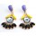 E-3007Fashion Korea gold plated alloy drop crystal flower ear stud earrings