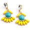 E-3007Fashion Korea gold plated alloy drop crystal flower ear stud earrings