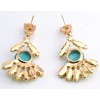 E-3007Fashion Korea gold plated alloy drop crystal flower ear stud earrings