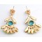 E-3007Fashion Korea gold plated alloy drop crystal flower ear stud earrings