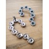 E-3009 Fashion European Silver Plated Alloy Crystal Rhinestone Flower Ear Clip Ear Cuff