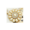 N-3530 Fashion Korea style Double Pearl  Chain Rhinestone  Leaves Flower Choker Necklace
