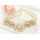 N-3530 Fashion Korea style Double Pearl  Chain Rhinestone  Leaves Flower Choker Necklace