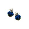 S-0088 Fashion European Style Bronze Alloy Enamel Eye Peacock Feather Owl Pendant Necklace Earring Set