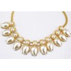 N-1656 European Style Gold Plated Alloy  Pearl  Drop Tassels Necklace