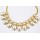 N-1656 European Style Gold Plated Alloy  Pearl  Drop Tassels Necklace