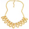 N-1656 European Style Gold Plated Alloy  Pearl  Drop Tassels Necklace
