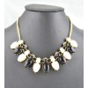 N-1656 European Style Gold Plated Alloy  Pearl  Drop Tassels Necklace