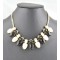 N-1656 European Style Gold Plated Alloy  Pearl  Drop Tassels Necklace