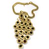 N-3534 European Style Alloy  Snake Chain Colorful Acrylic Gem Tassels Necklace