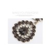 S-0089 European Vintage Style Bronze Metal Crystal Rhinestone Drop Flower Pendant Necklace Earring Set