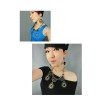 S-0089 European Vintage Style Bronze Metal Crystal Rhinestone Drop Flower Pendant Necklace Earring Set