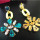 E-0307 Charming European Fashion Clear/Blue Crystal Flower Dangle Ear Stud Earrings