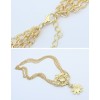 N-3547European Style Gold Plated Alloy Pearl Crystal Flower Star Pendant necklace